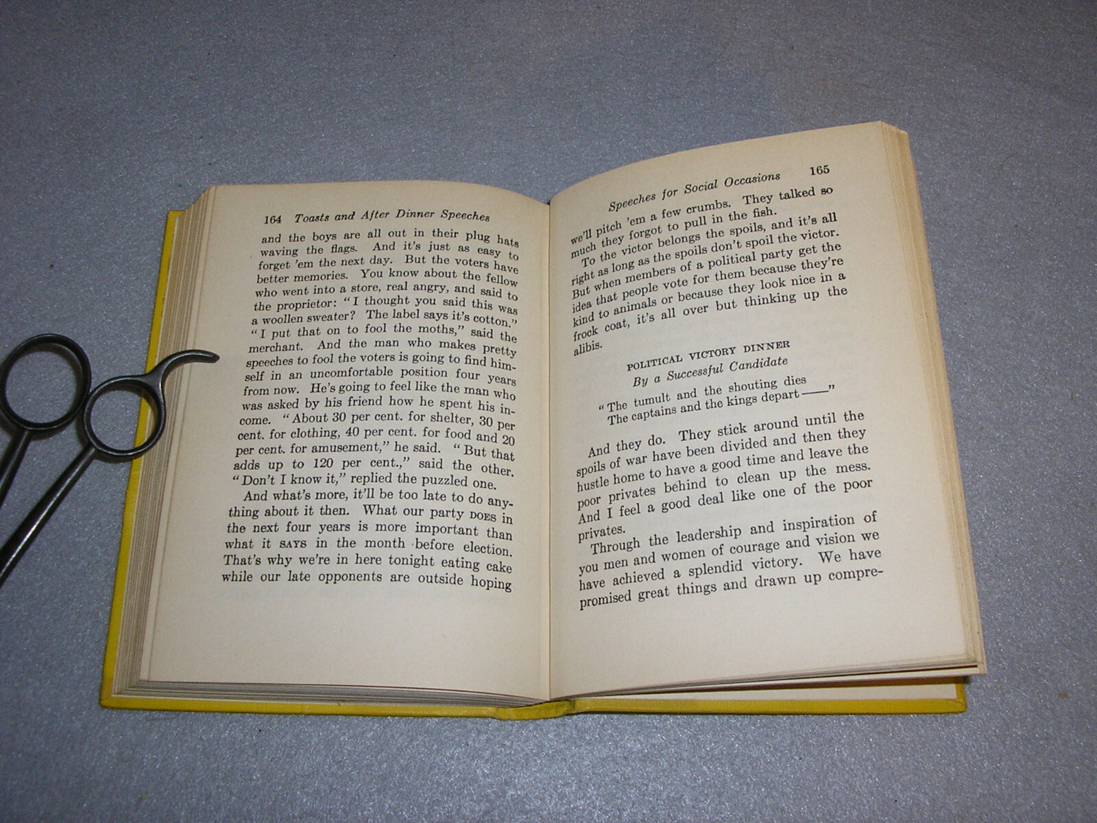 Antique Speech Making Book Toasts and After Dinner Remarks Jenkins 1st Ed. 1933