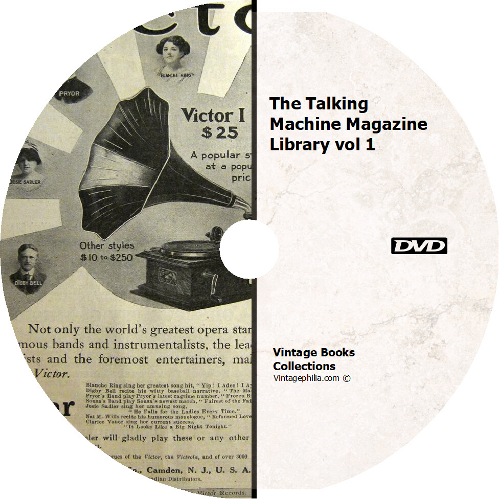 * THE TALKING MACHINE WORLD MAGAZINE LIBRARY * 280 ISSUES on DVD * 1905-1928 VTG