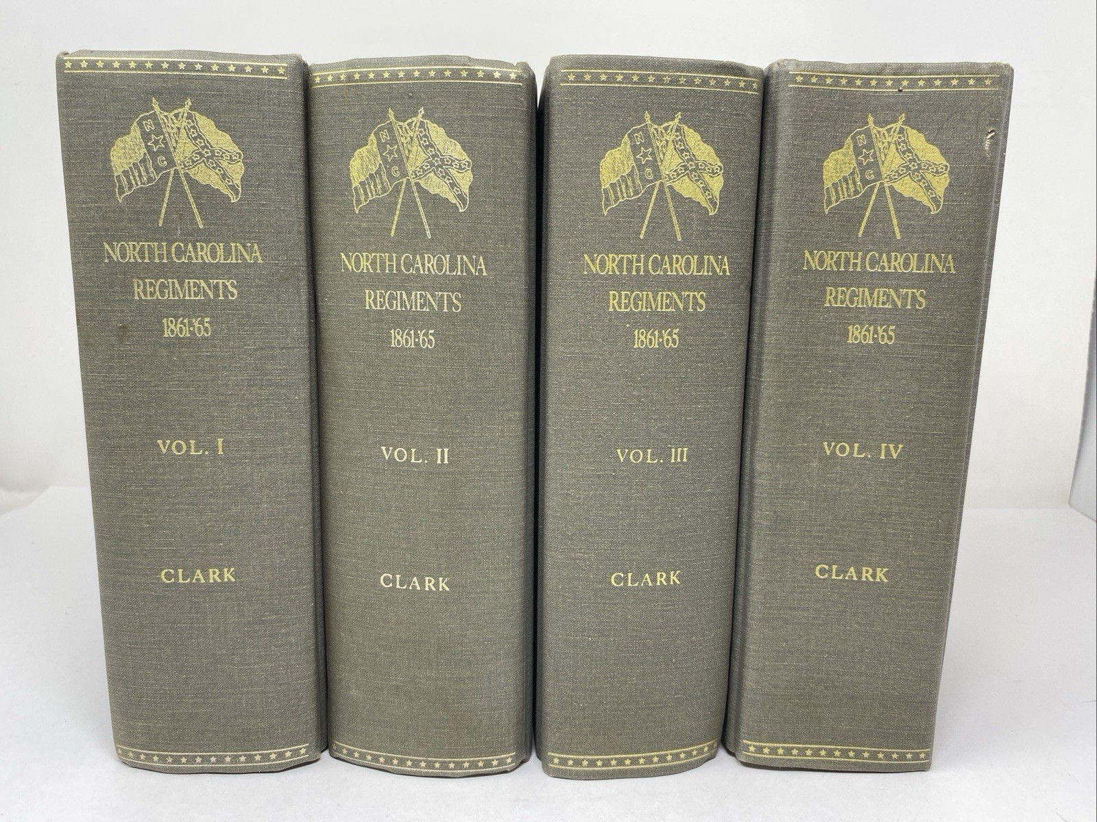 North Carolina Regiments 1861-65 Vol 1-4 Hardcover Lot Civil War Broadfoot