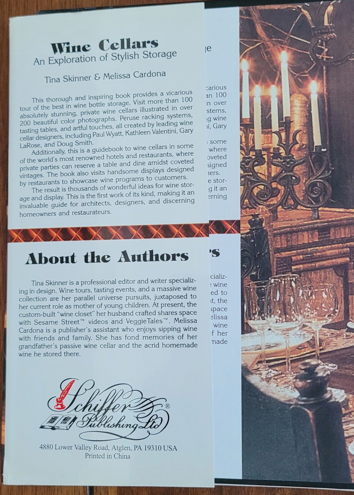 Wine Cellars Stylish Storage Book Schiffer Skinner Cardona Design Guide