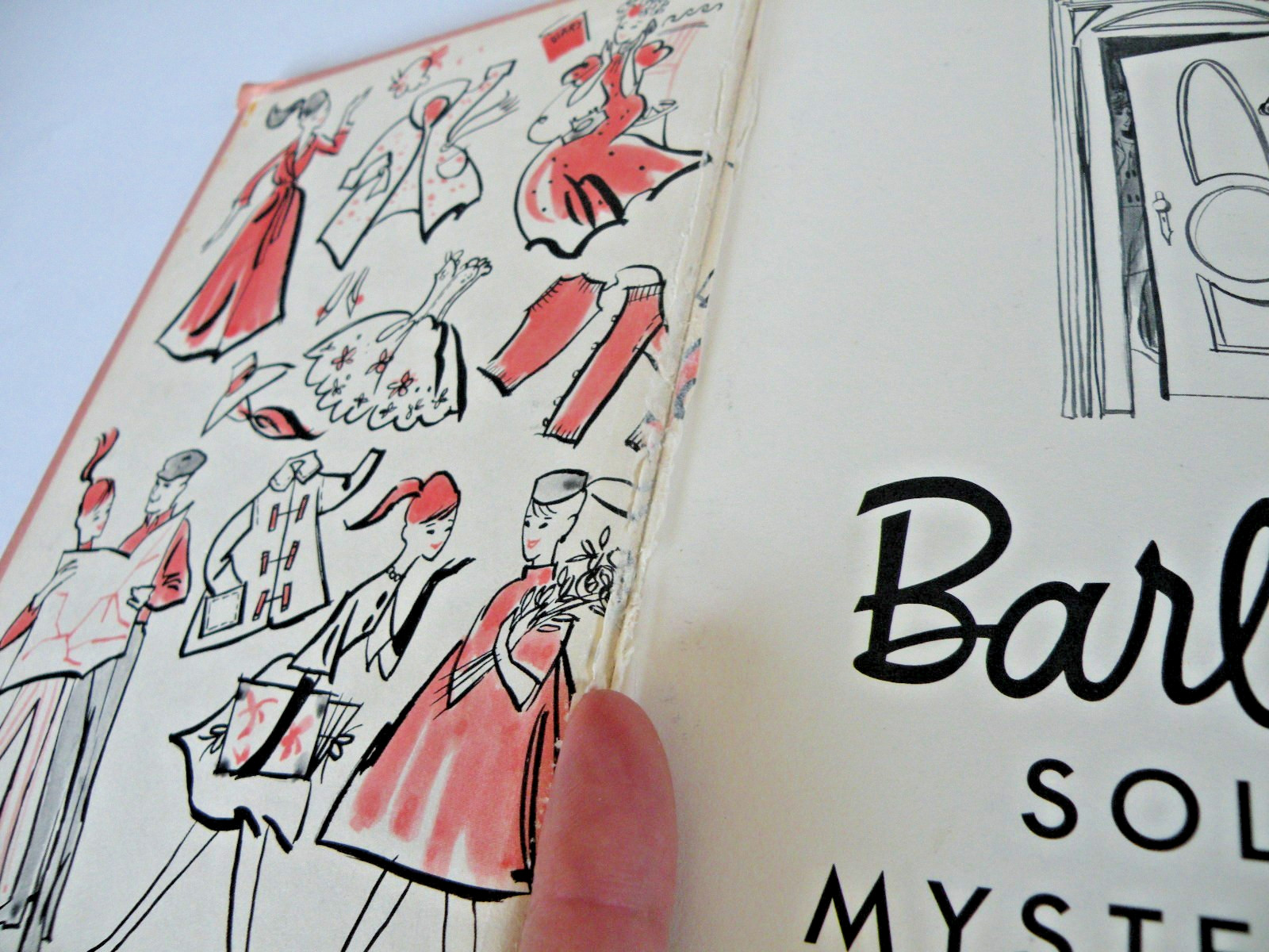 VINTAGE Barbie Solves A Mystery 1963 Hardcover Book By Cynthia Lawrence w/ Wear