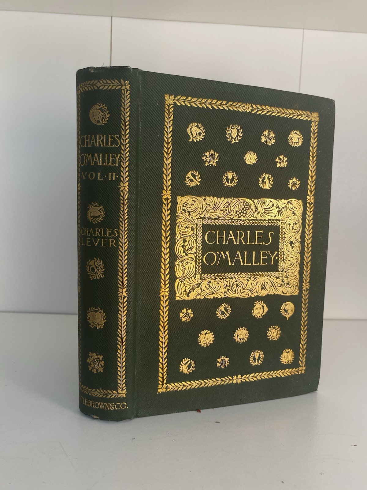 1891 Charles O’Malley Volume 2 Charles Lever Antique Hardback Gleaming Gilded