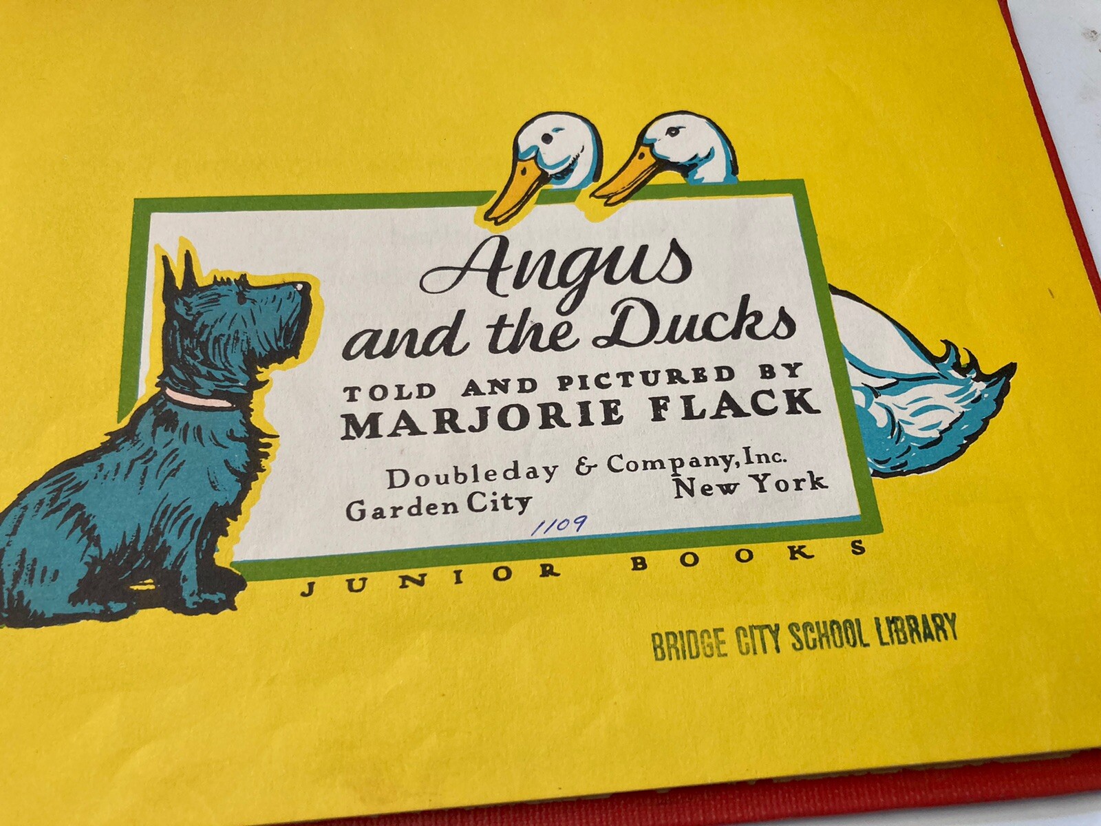Angus And The Ducks By Marjorie Flack 1930 Follett Library Binding Ex-Library