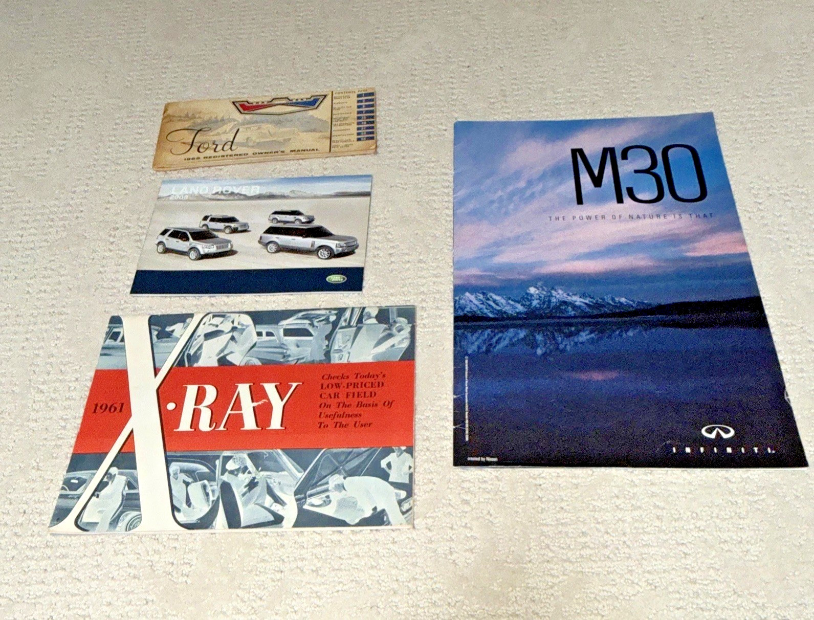 60+ Vintage Collectible AUTO BROCHURES, 1960s – 2000s (Lot # 1)