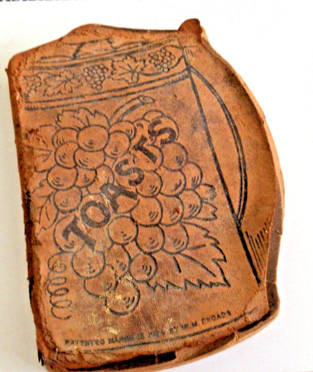 ANTIQUE LEATHER BOUND BOOK „TOASTS“ 1905 by WM RHOADS
