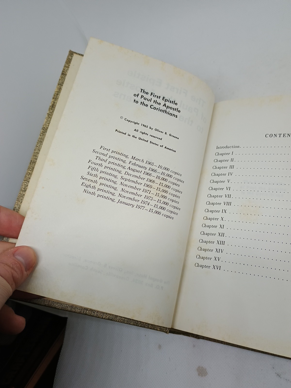 The Epistle of Paul the Apostle to the Corinthians 1982 book, Oliver B Greene