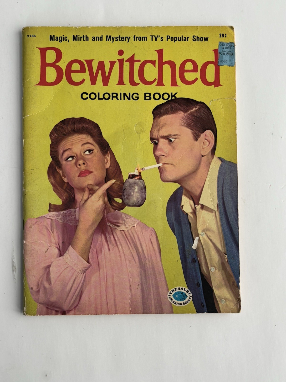 Vintage Bewitched Coloring Book Elizabeth Montgomery TV 1960s Treasure Color