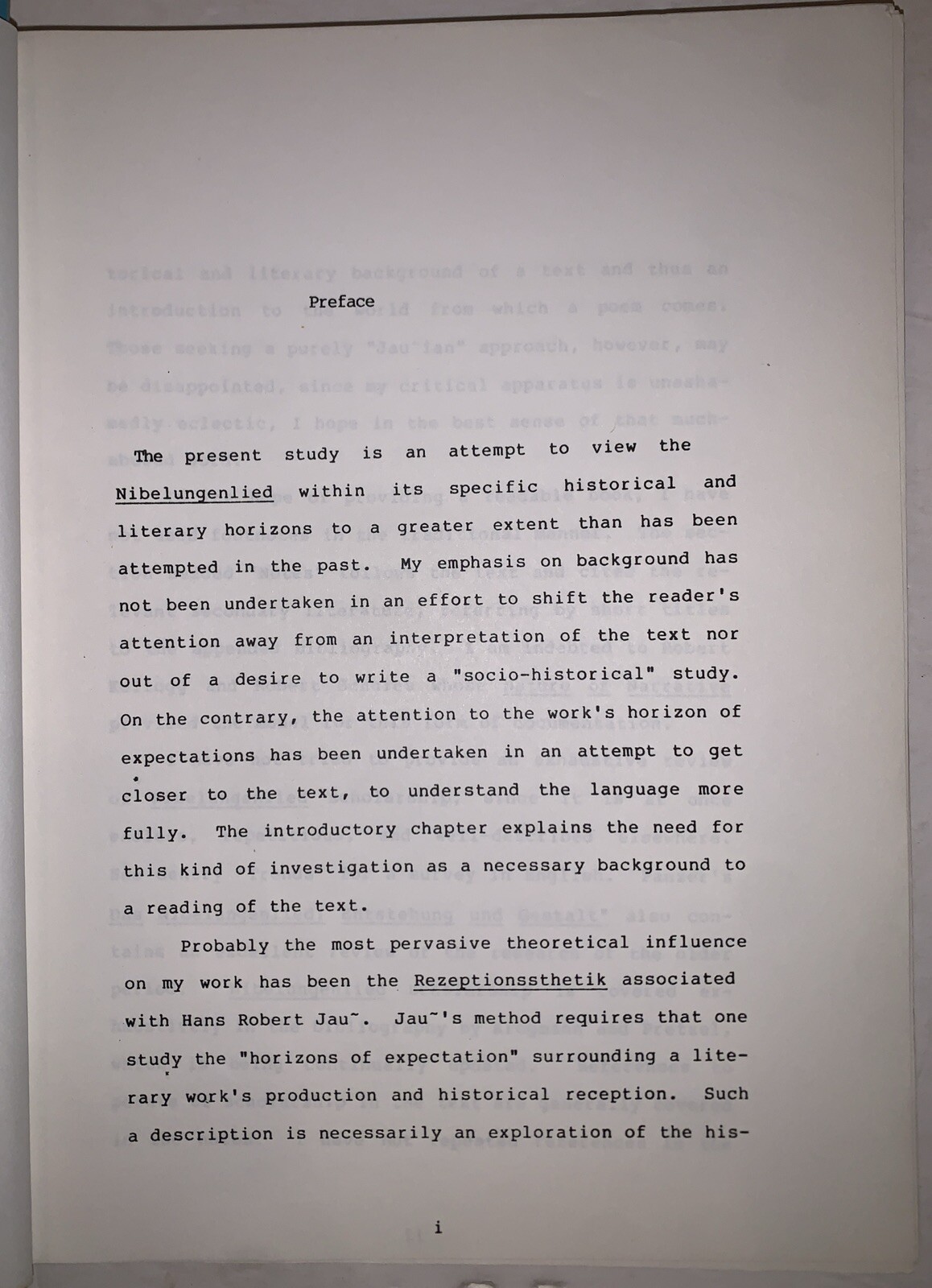ORIGINAL TYPESCRIPT, 1983, THE NIBELUNGENLIED, by EDWARD R HAYMES, GERMANIC EPIC