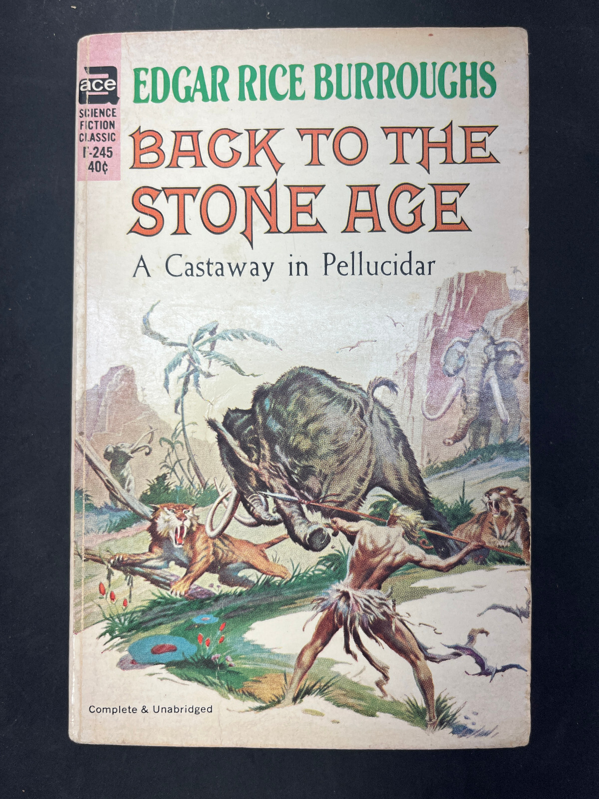 Back to the Stone Age Edgar Rice Burroughs Ace Books F-245 Frank Frazetta