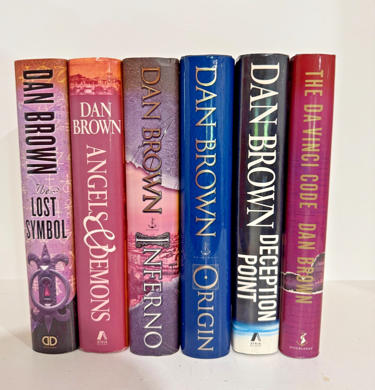 Dan Brown Hardcover some 1st Printing Books w/Jackets bundle Set of 6