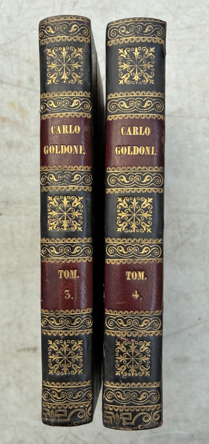 SCELTA COMPLETA DELLE MIGLIORI COMMEDIE DI CARLO GOLDONI – TOMO III & IV (1828)