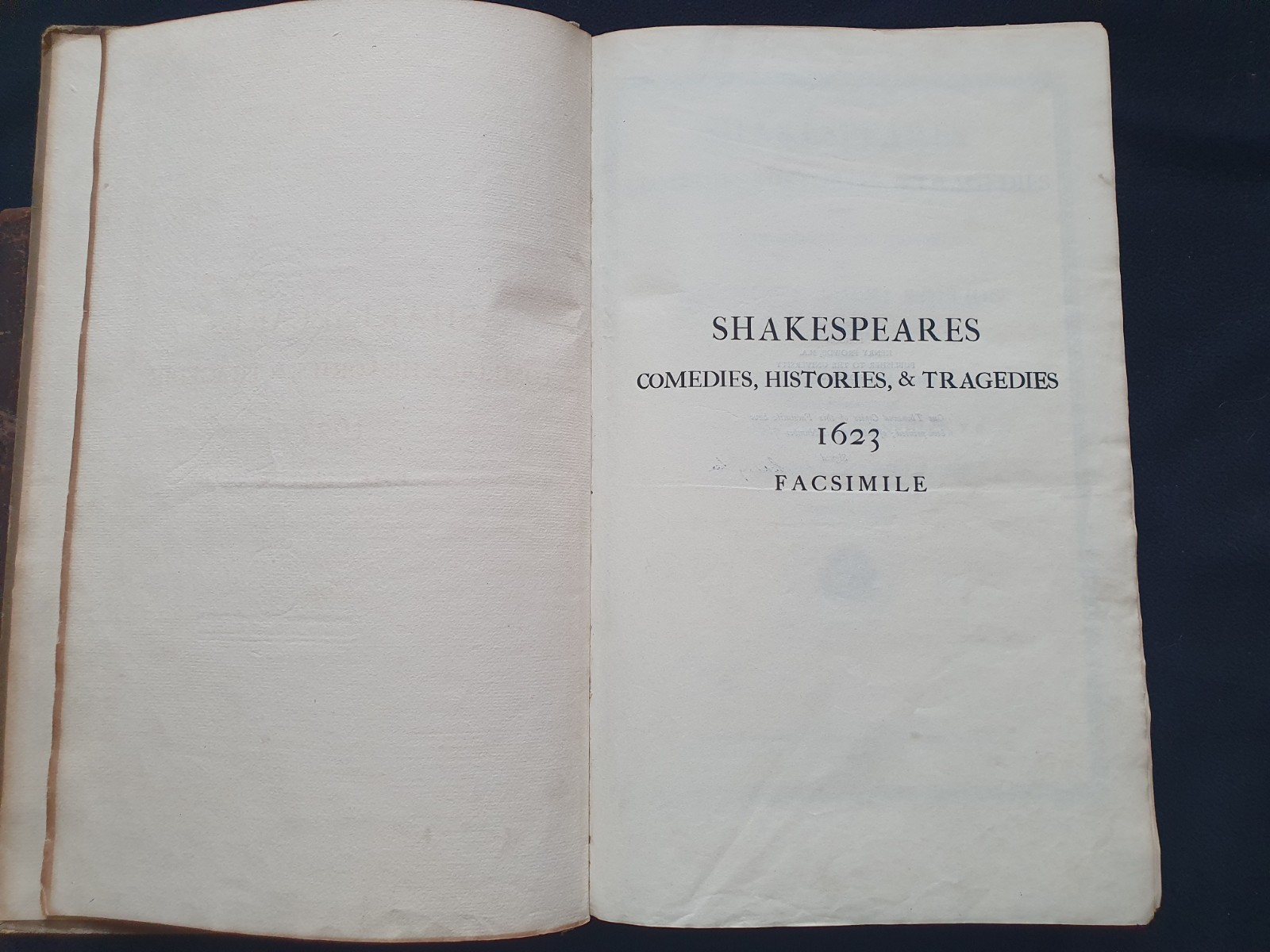 Shakespeare Facsimile 1623 First Folio Edition Sidney Lee 1902