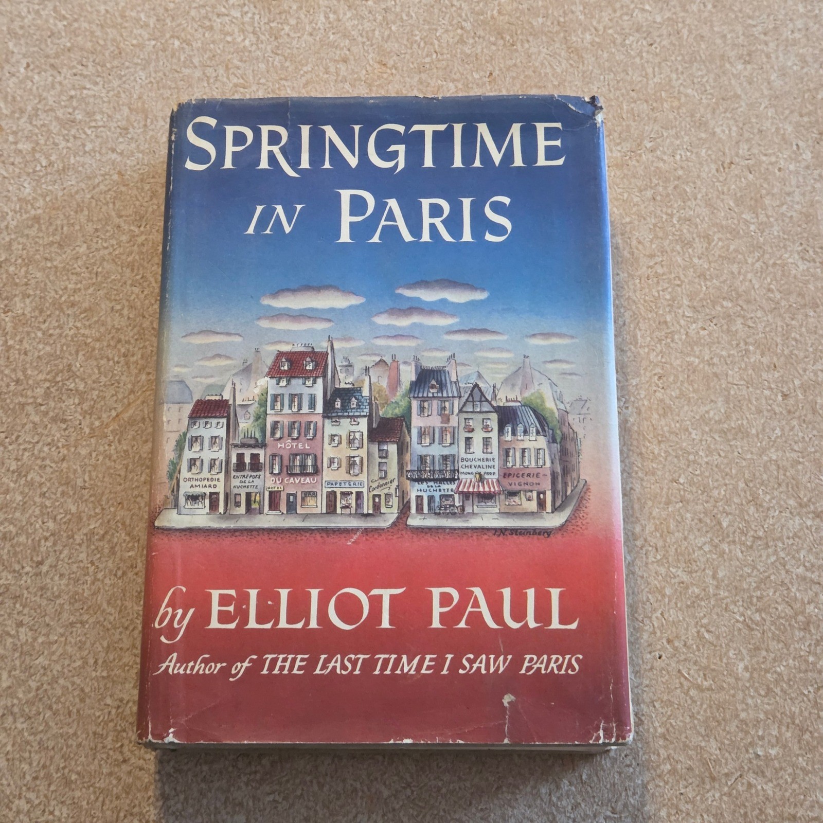 Random House Springtime in Paris Elliot Paul 1950 First Printing Hardcover Book