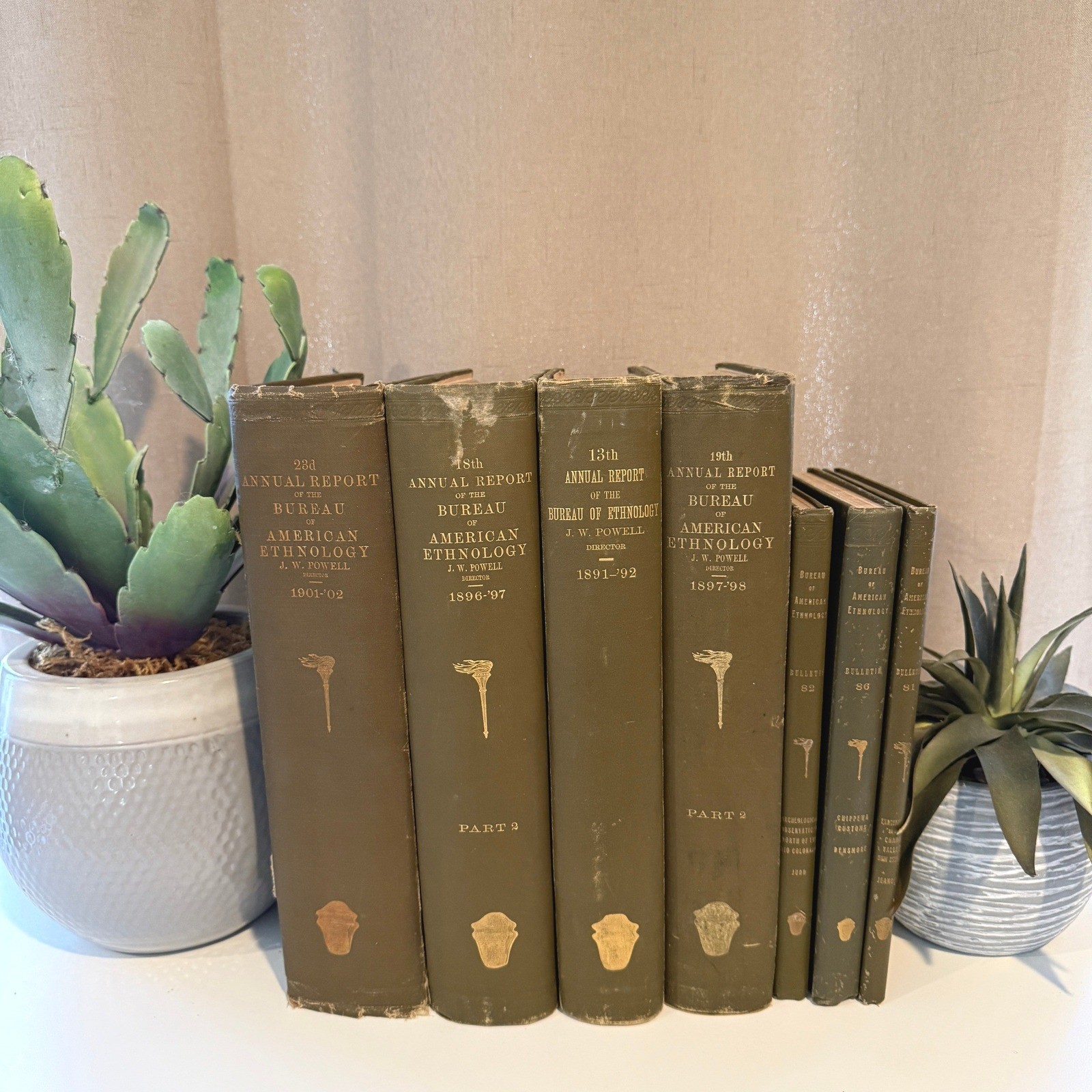 Smithsonian Bureau of American Ethnology Annual Reports 1891-1898 J.W. Powell