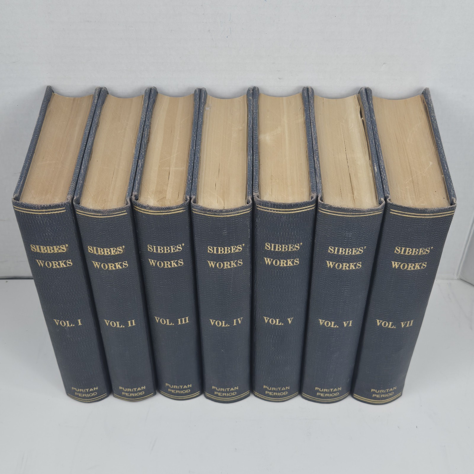 RARE Antique 1862 Set of The Complete Works of Richard Sibbes 7 Volumes HC