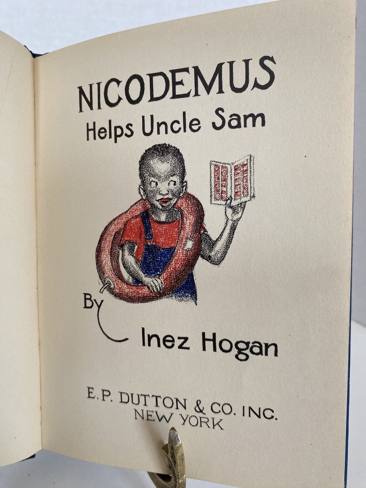 Inez Hogan, Nicodemus Helps Uncle Sam, New York, Dutton, 1st Edition WWII kids