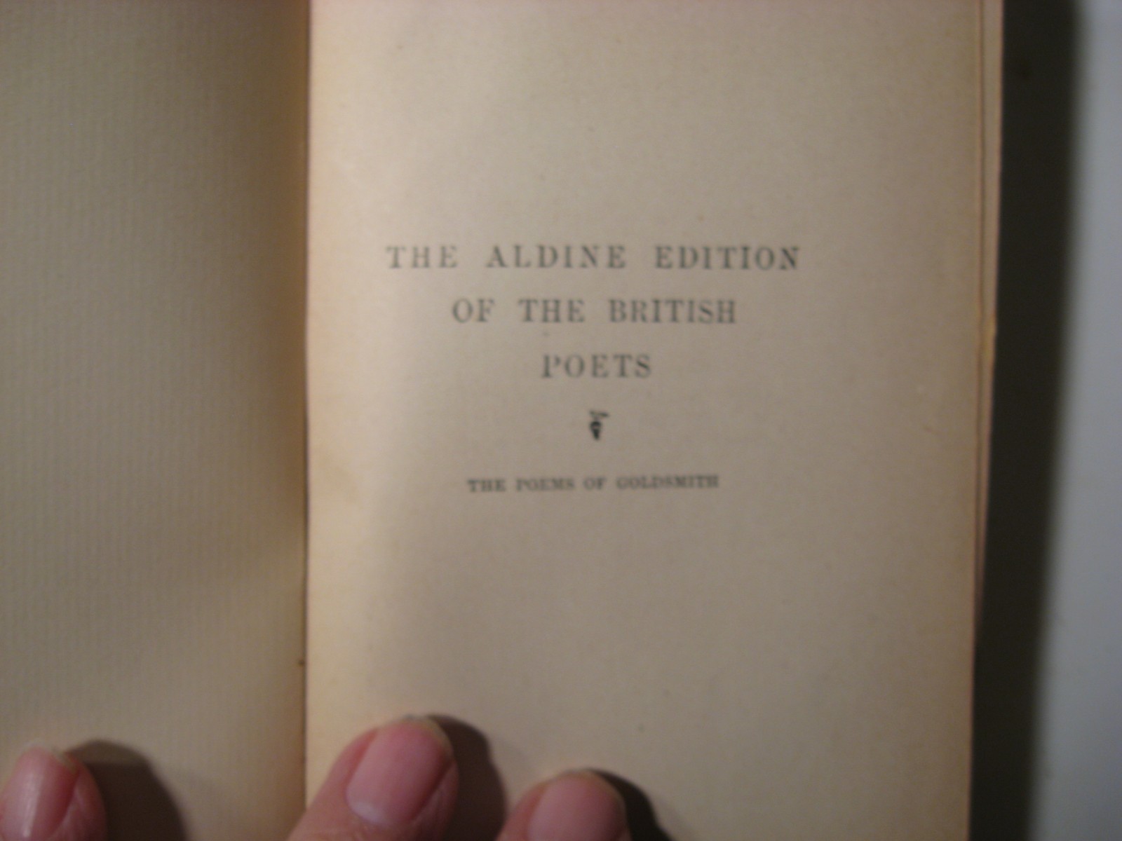 THE POETICAL WORKS OF OLIVER GOLDSMITH 1895 Leather Aldine Edition British Poets