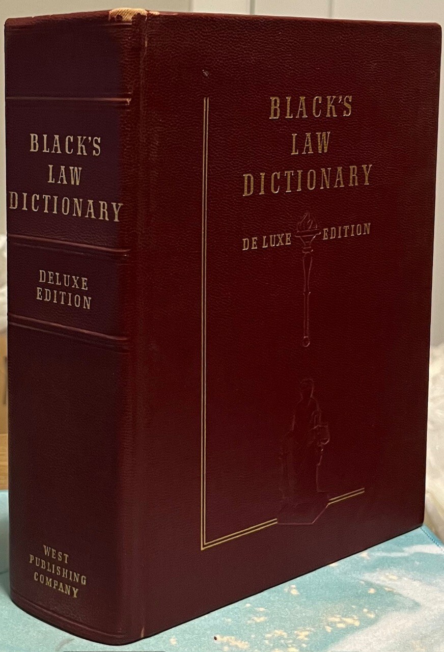 Vintage Black’s Law Dictionary Deluxe Third Edition 1944 West Publishing
