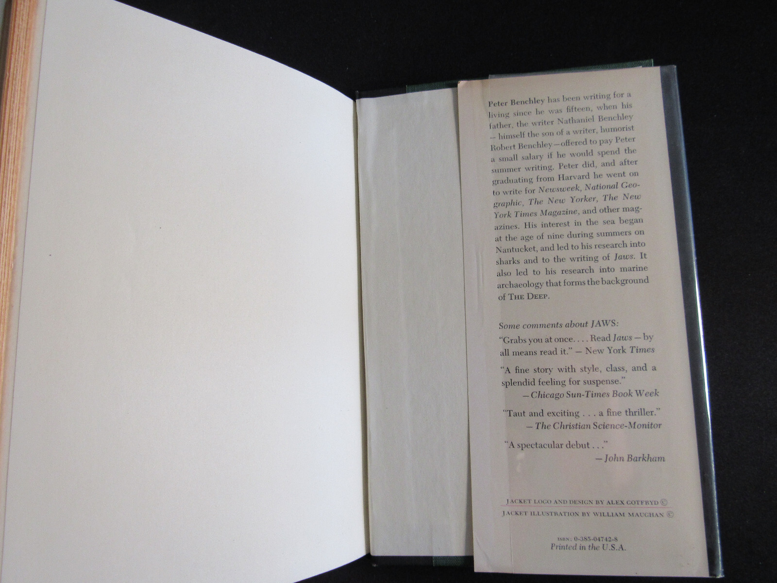 The Deep by Peter Benchley First 1st Edition, $7.95 on DJ, VG, HC