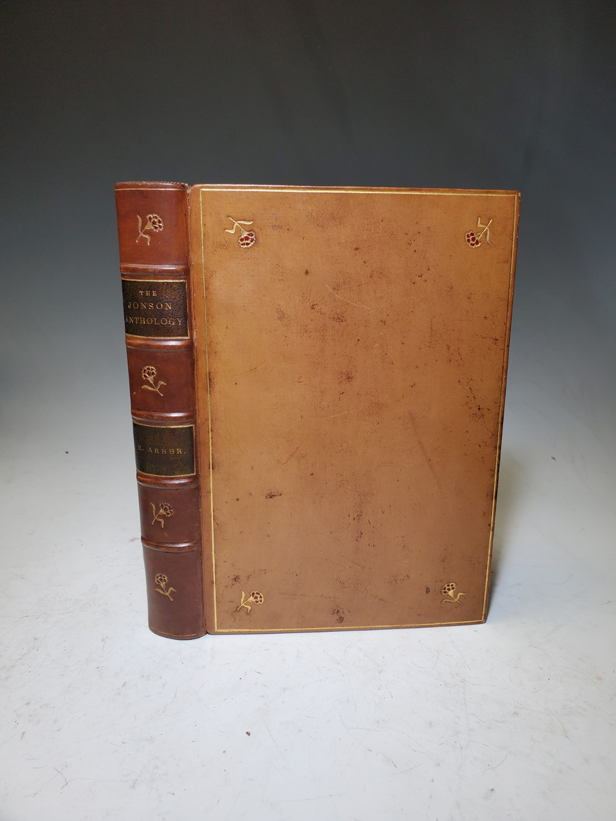 The Ben Jonson Anthology in a beautiful full brown leather binding 1899