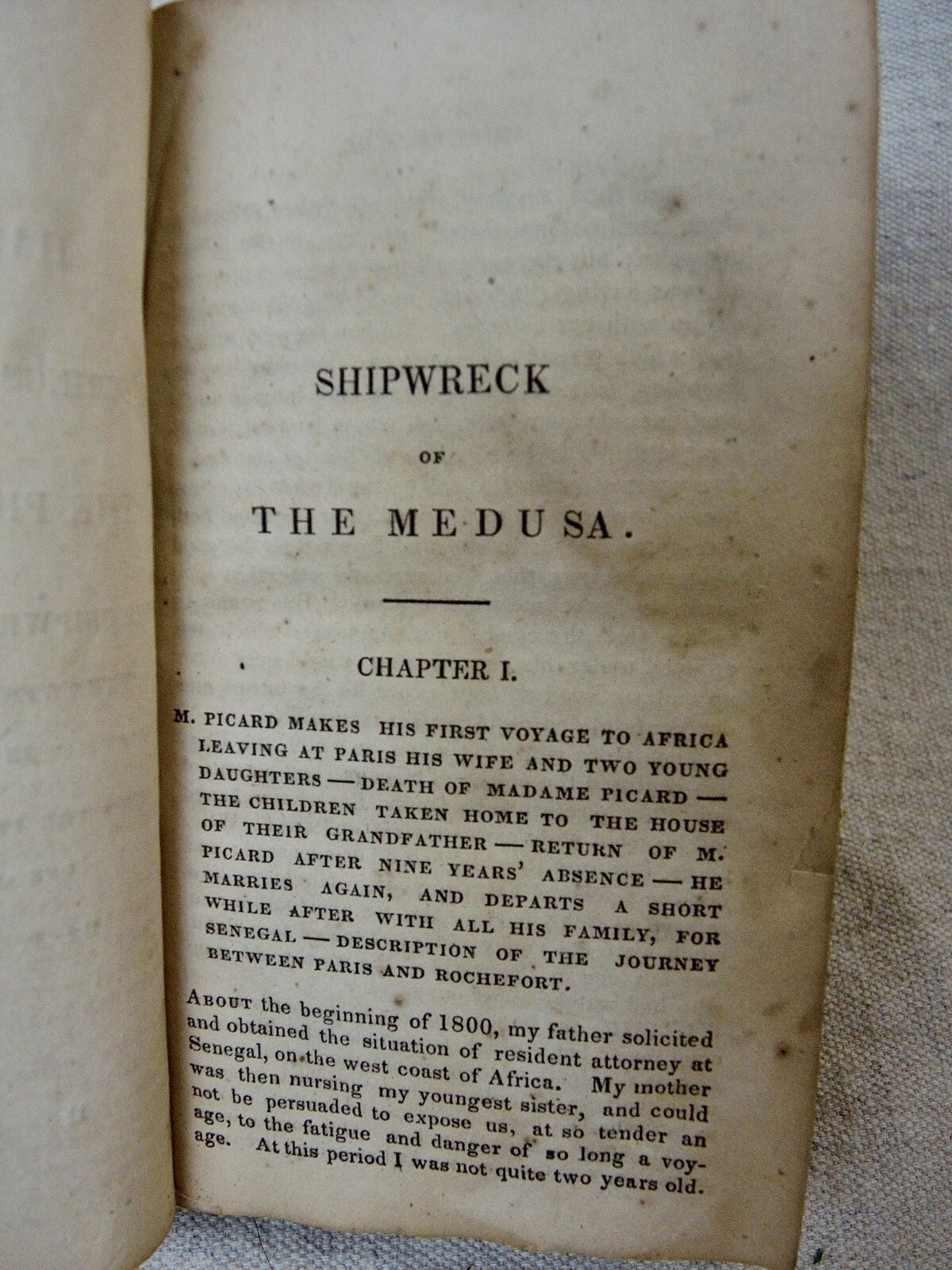 PERILS AND CAPTIVITY: Comprising The Sufferings Of The Picard Family~1831~Flawed