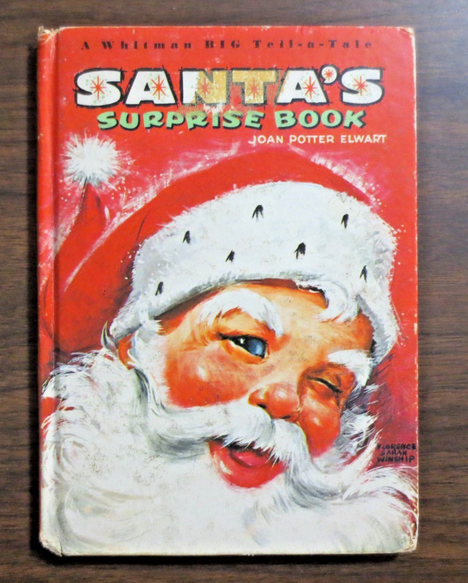 SANTA’S SURPRISE BOOK By Joan Potter ELwart Vintage 1966 Whitman