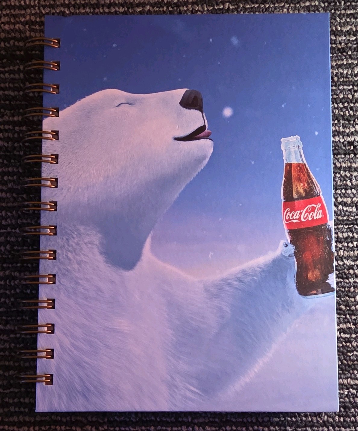 Coca Cola Journal Notebook Blank Lined Spiral Bear by Markings CR Gibson