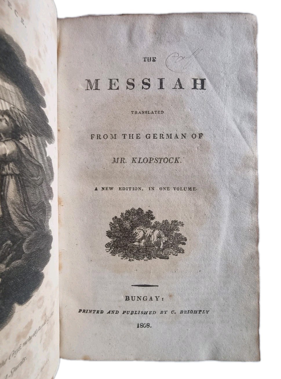 1808 The Messiah Klopstock Full Leather Binding Antique Christian Literature