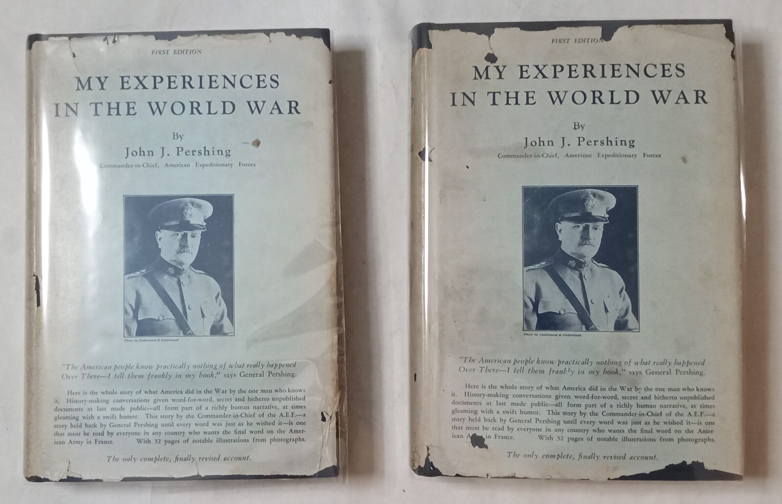 My Experiences in the World War by Gen Pershing 1st Ed. w/Form Letter to Veteran