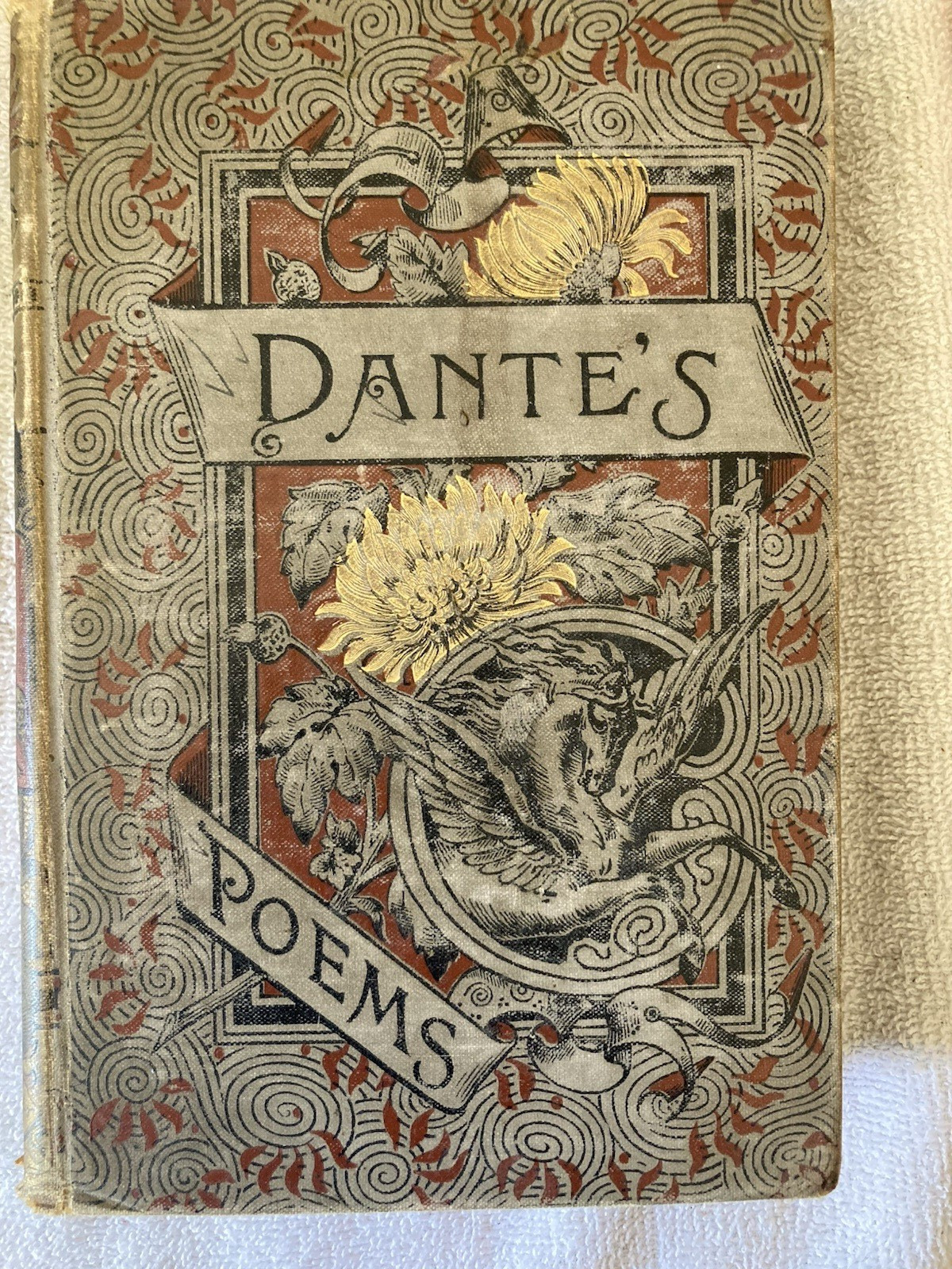 Antique c1890 Dante’s Poems Divine Comedy Cary Belford Clarke Decorative HC Ill
