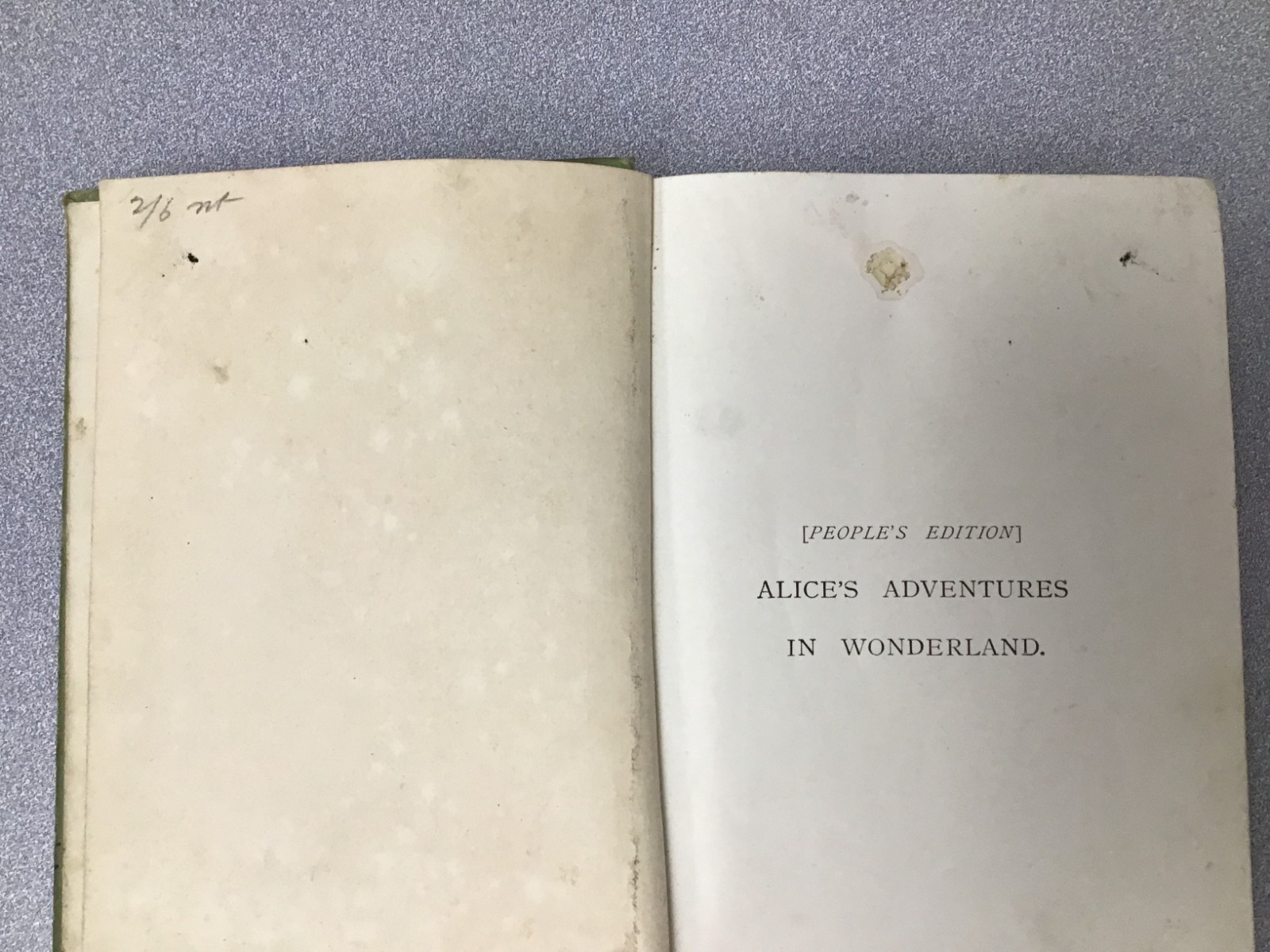 Alice’s Adventures In Wonderland Peoples Edition 1894 Antique
