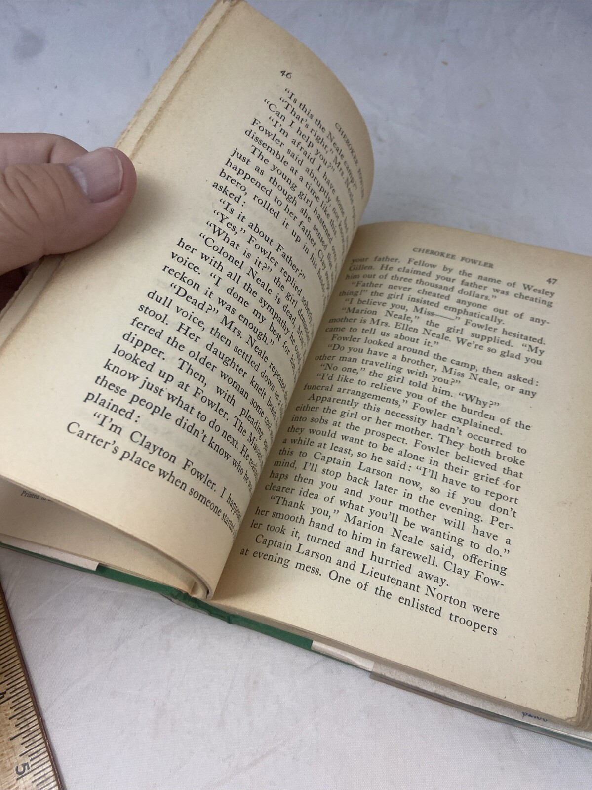Cherokee Fowler by Chuck Stanley (Phoenix Press, 1945, HCDJ) Vintage Western