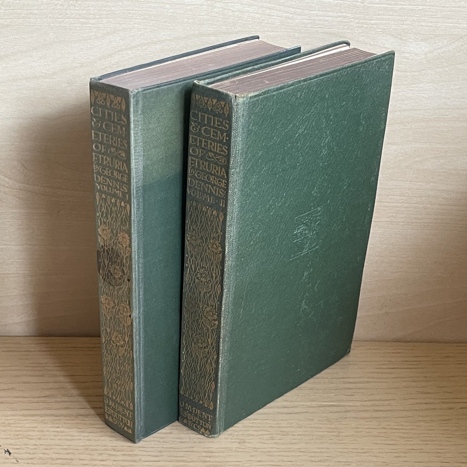 George Dennis THE CITIES & CEMETERIES OF ETRURIA hb Two Volume Set Dent Everyman