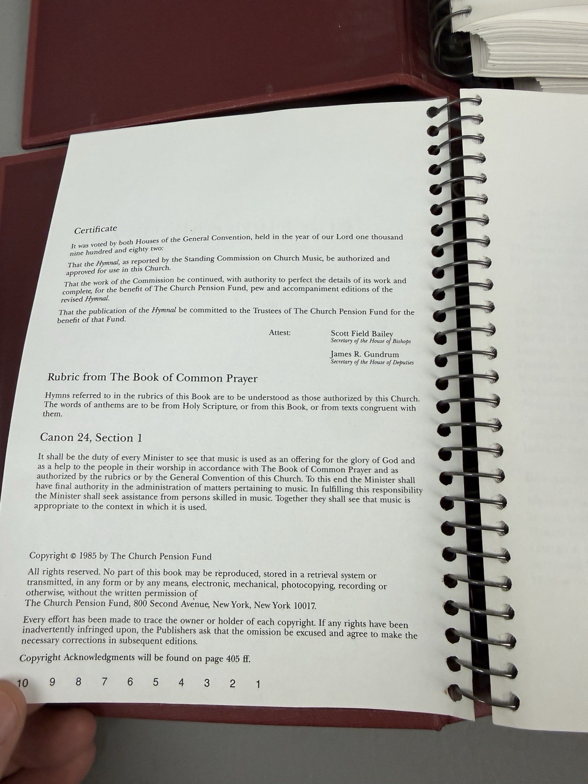 The Hymnal 1982 Hymns & Service Music Accompaniment Edition 2 Vols Episcopal