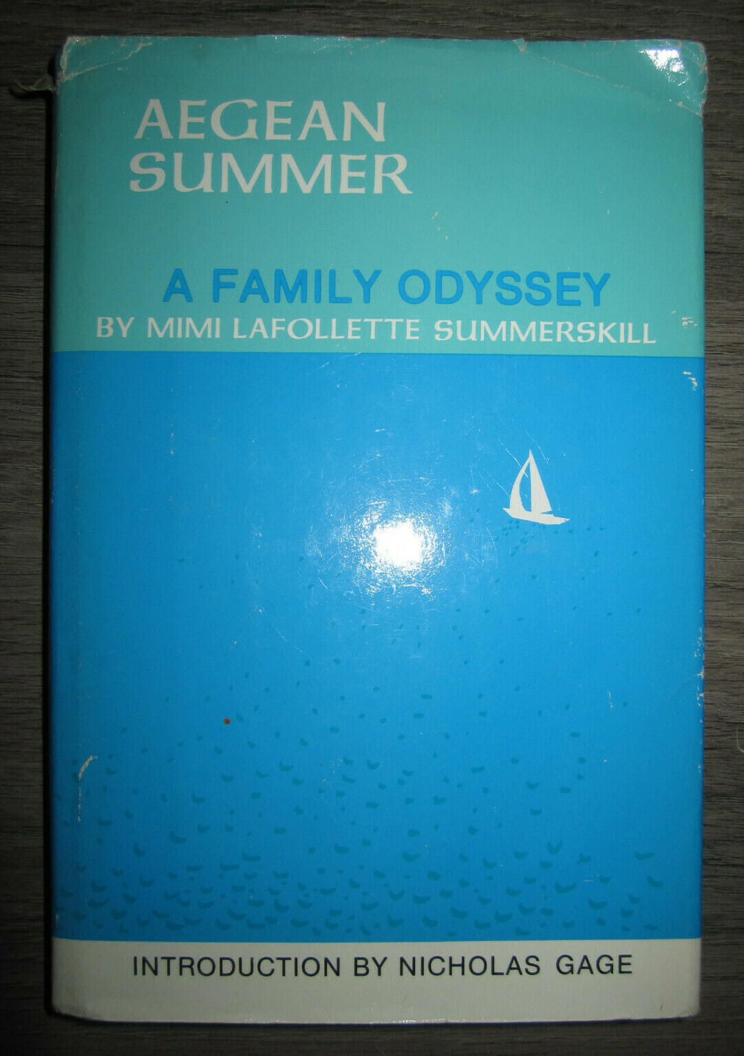 Vtg HC book, Aegean Summer, A Family Odyssey by Mimi Summerskill, 1990 SIGNED!