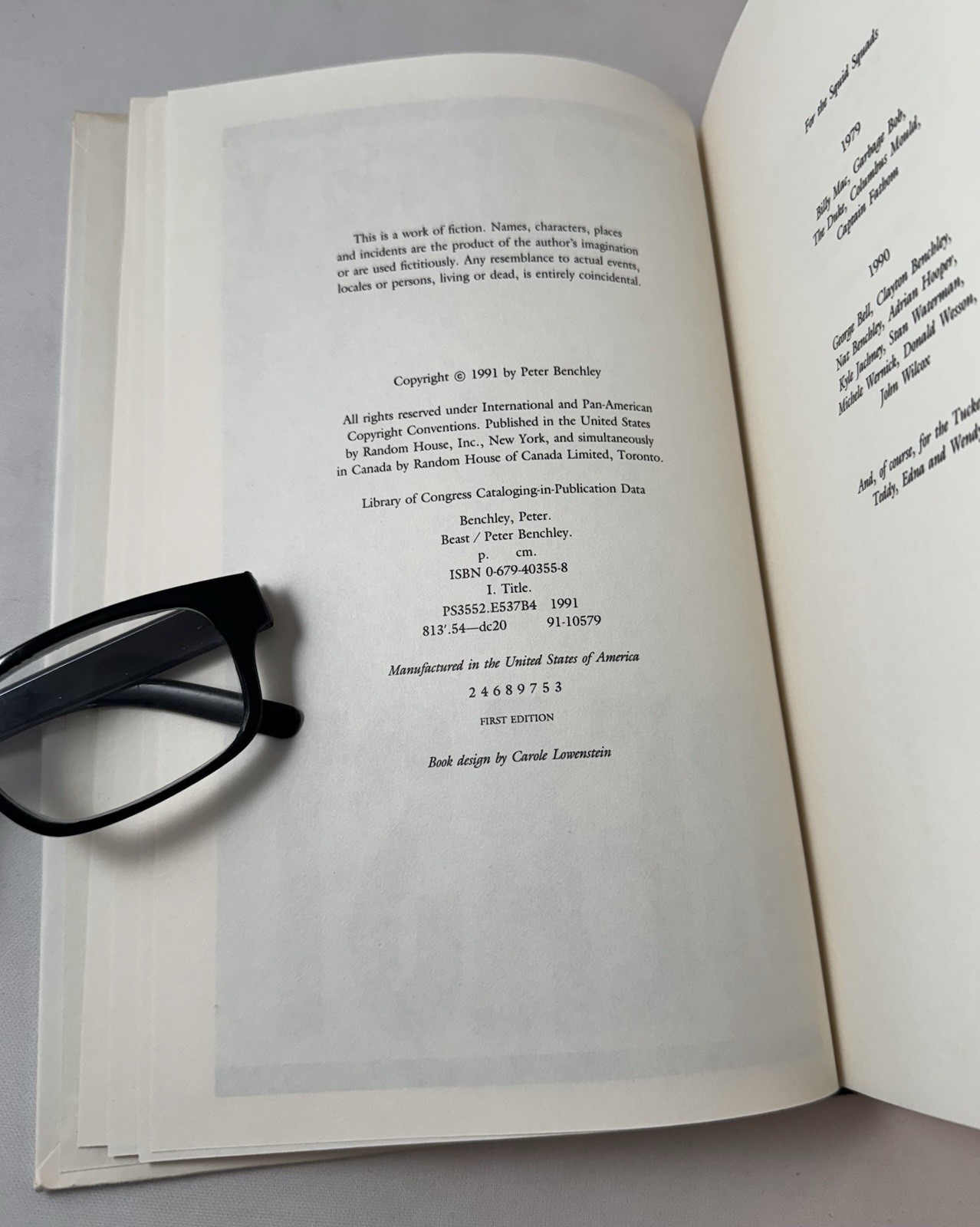 Beast-Peter Benchley-SIGNED-TRUE First Edition/1st Printing w/ Org DJ-JAWS-RARE!