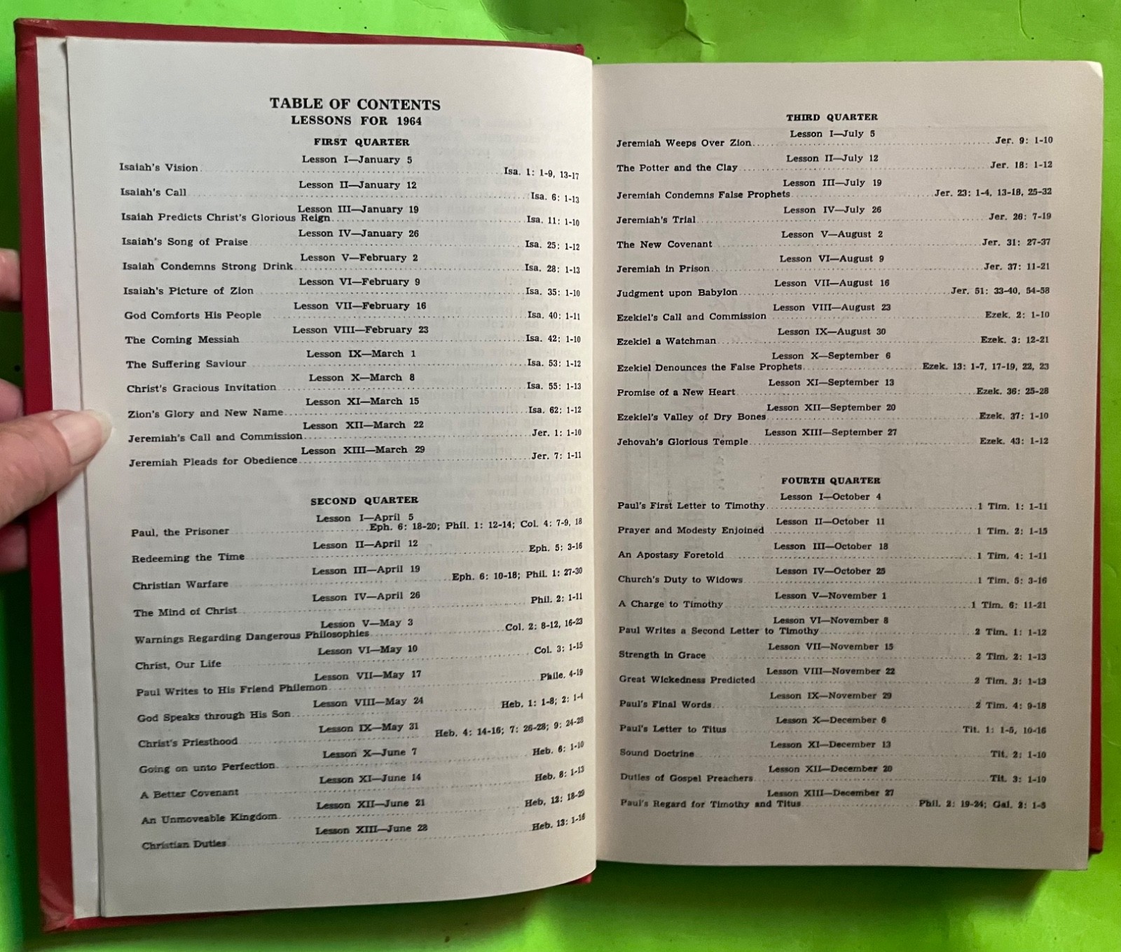 Vtg Annual Lesson Commentary Bible School Lessons for Churches of Christ (HC1964
