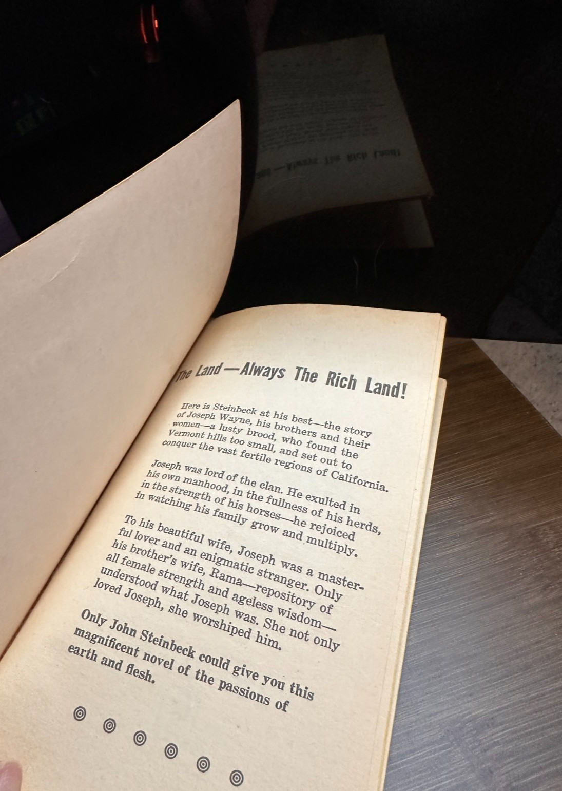 To a God Unknown John Steinbeck Bantam Books A1324