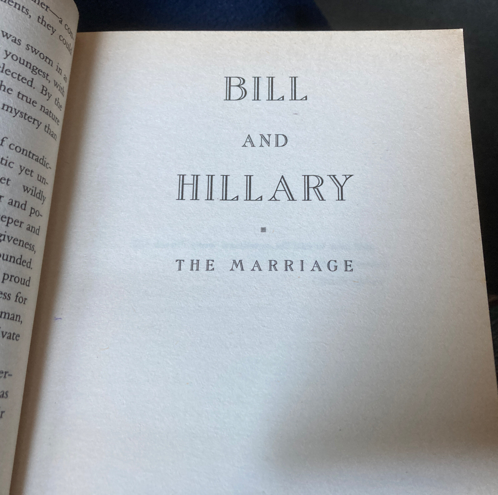 First UK Paperback Edition, ‘Bill And Hilary’ By Christopher Andersen