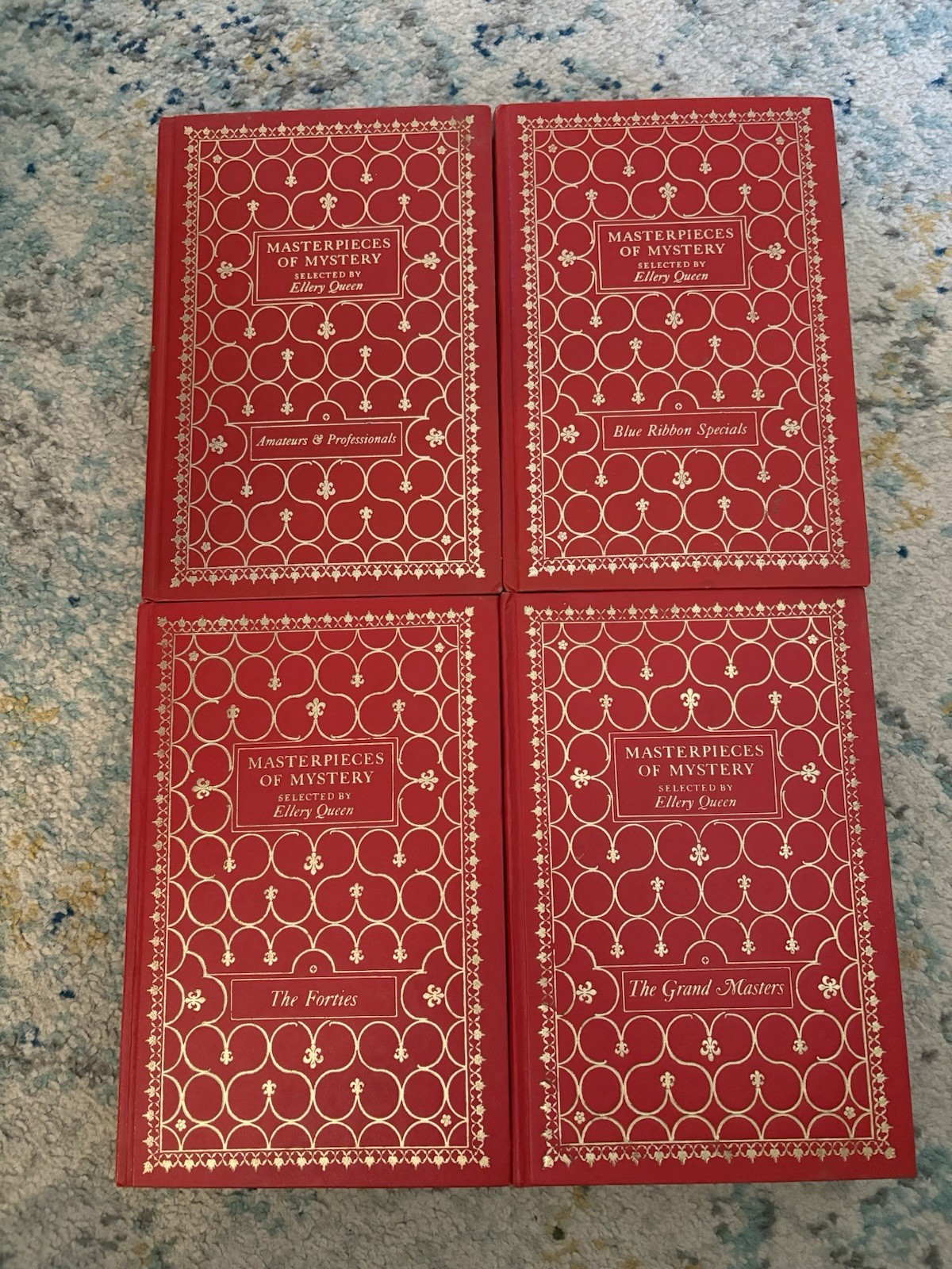 Lot of 4 MASTERPIECES OF MYSTERY Selected by Ellery Queen Davis 1970s