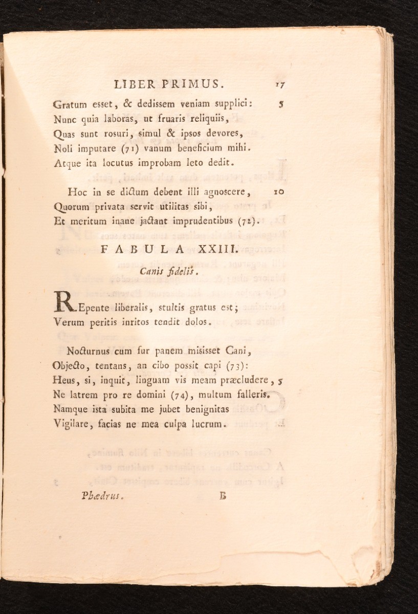 1787 Phaedri Aug. Liberti Fabularum Aesopiarum Libri V Ex Recensione Petri Bu…