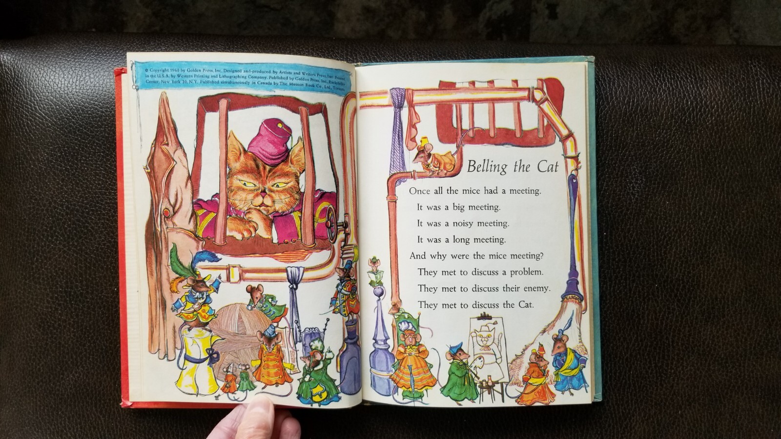 BELLING THE CAT GOLDEN BEGINNING READER BOOK VINTAGE 1960 LELAND JACOBS