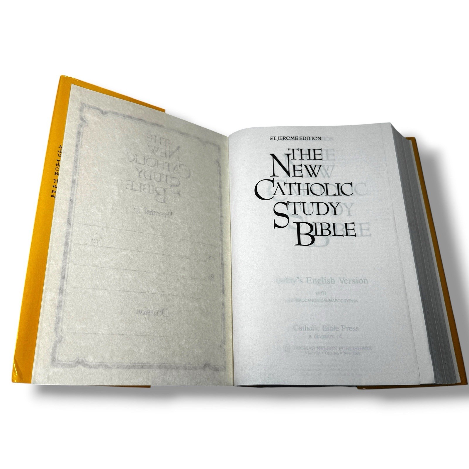 The New Catholic Study Bible St Jerome Edition Hardcover 1985 Thomas Nelson HC