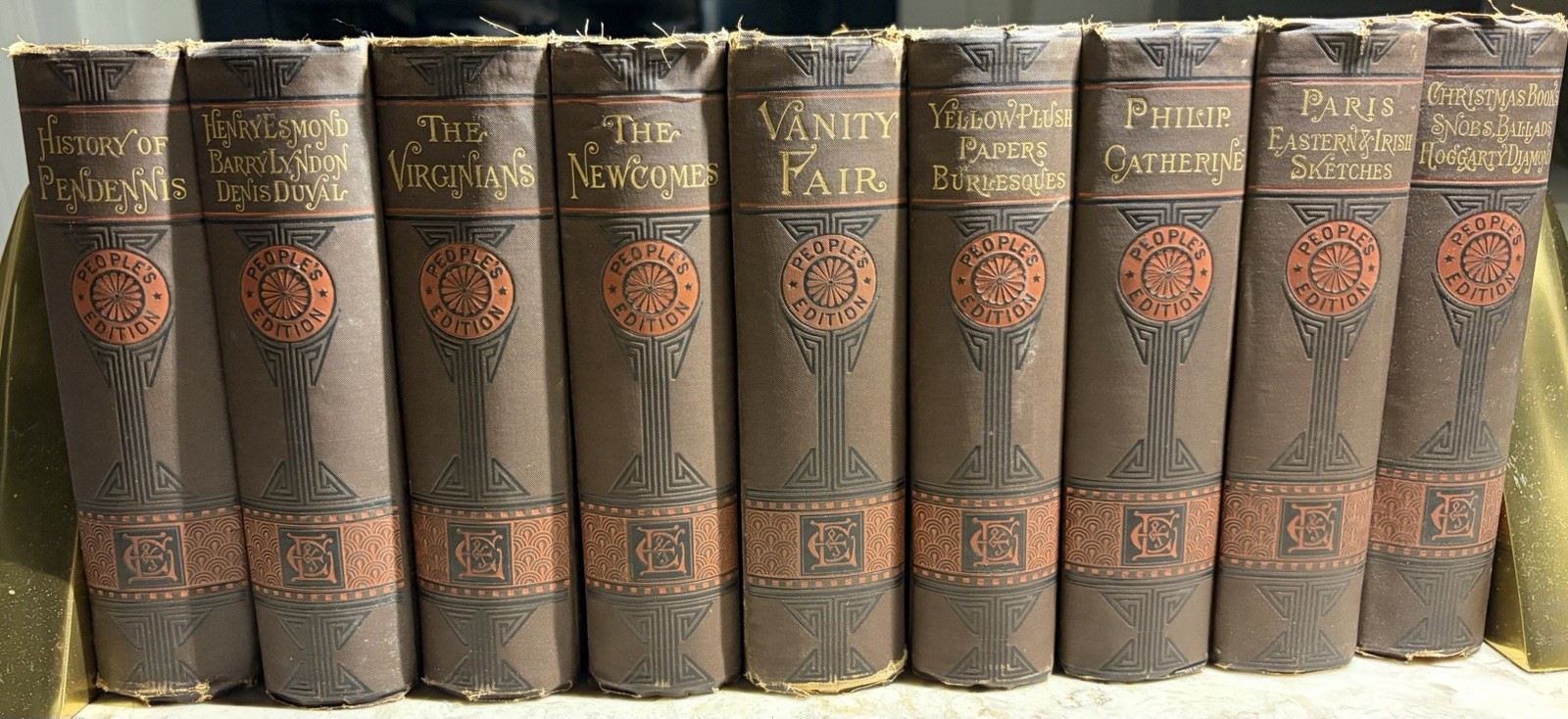 William Thackeray Book Set People’s Edition Of 9 1883 Vanity Fair The Virginians
