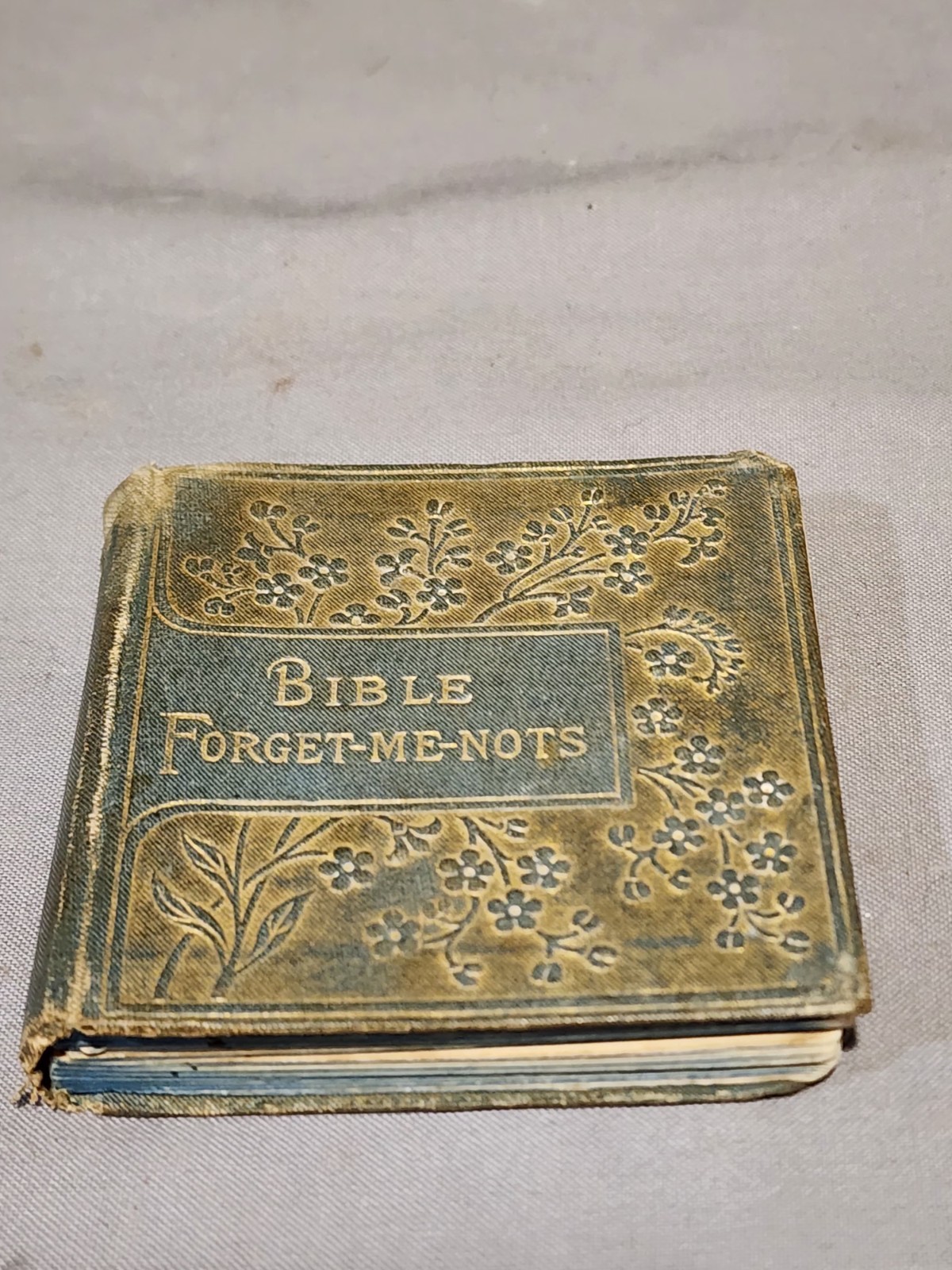 Antique 1900’s Bible Forget-Me-Nots By Morning & Night Watches Mini Book