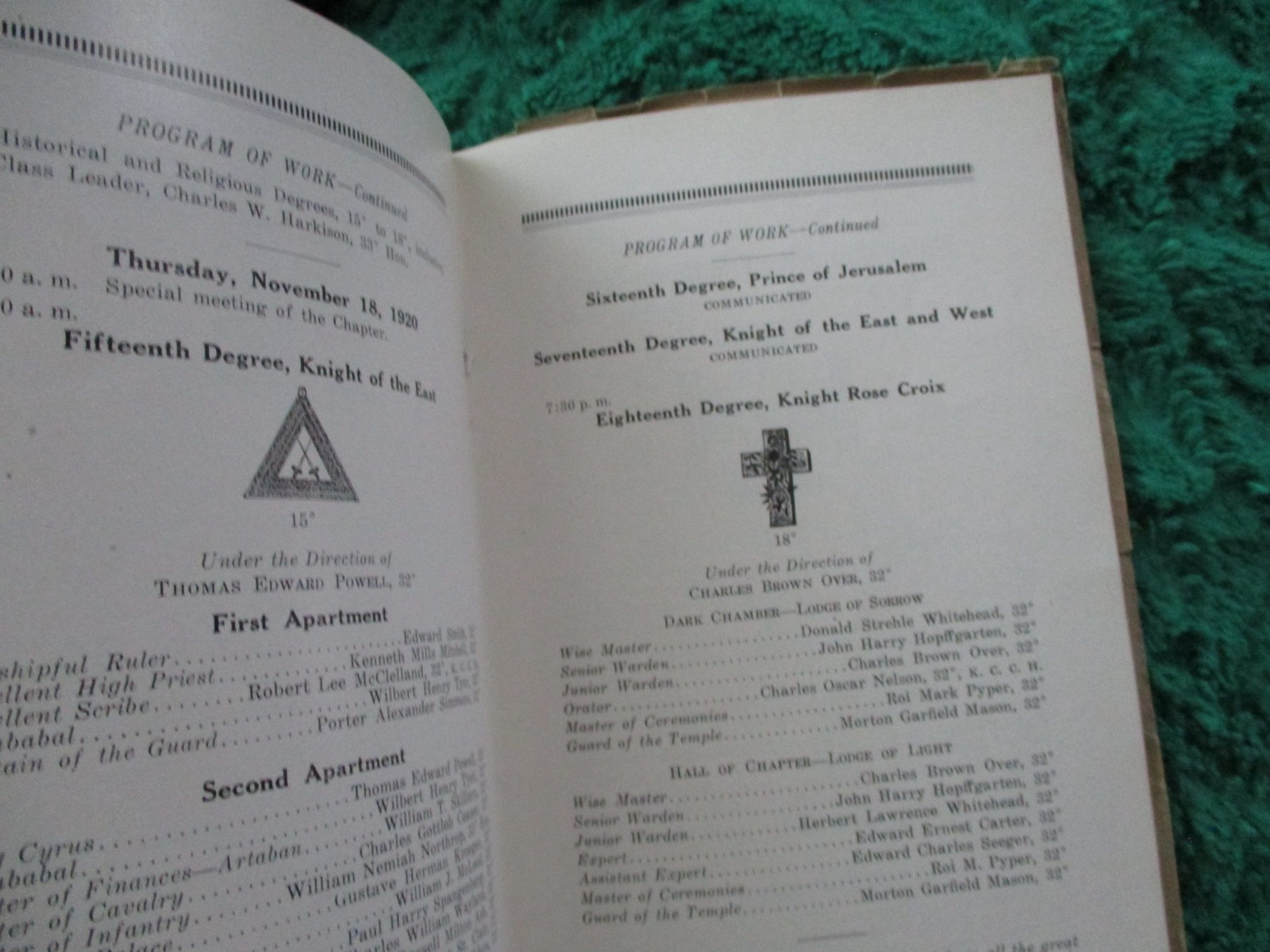 Ancient and Accepted Scottish Rite Valley of Boise Orient of Idaho 1920 Scarce 1