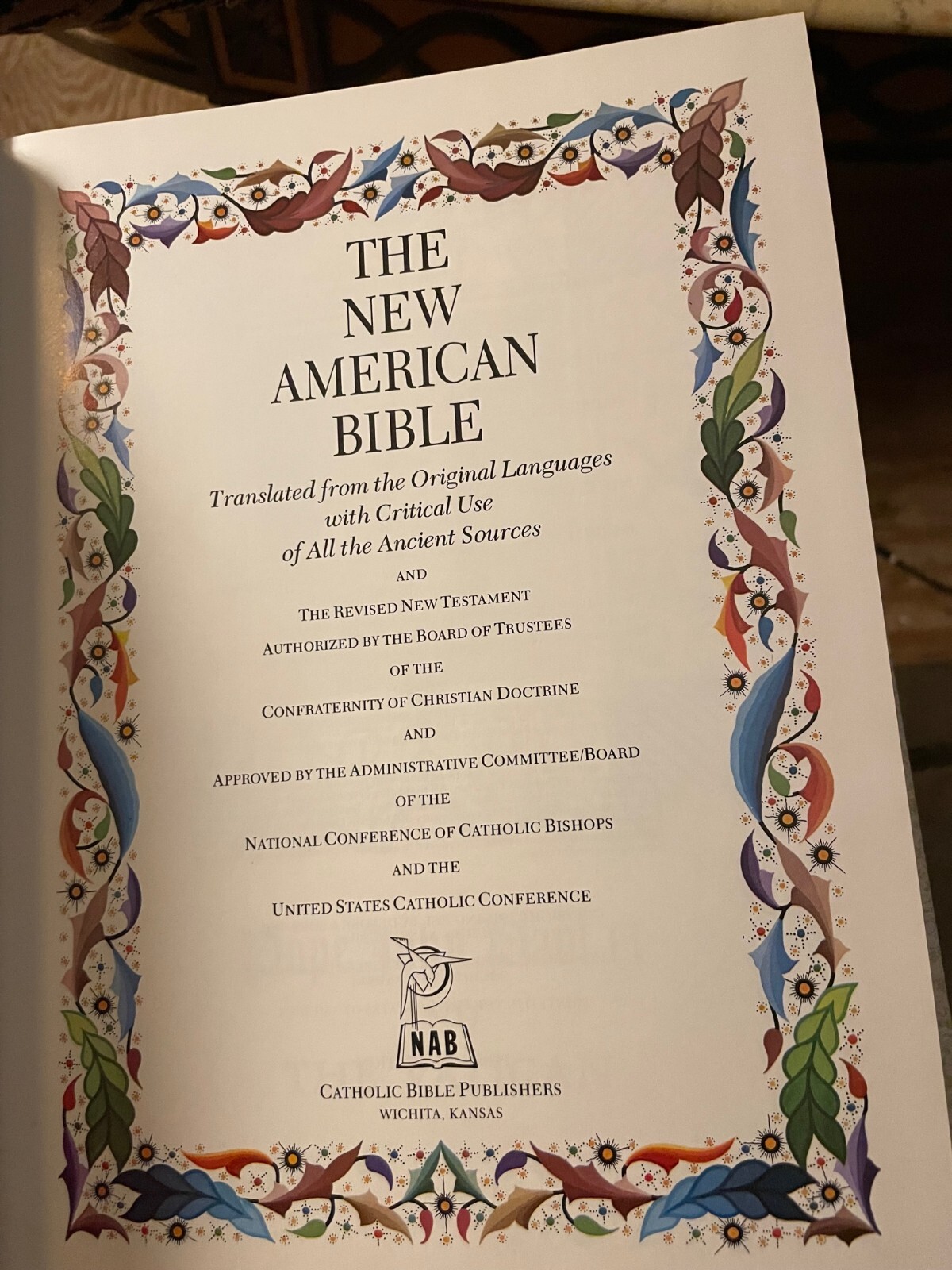 The New American Bible White Leather 1988-1989 Catholic Bible Publishers NEW