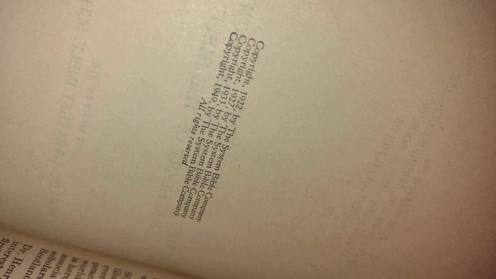 THE SYSTEM BIBLE STUDY Enlarged Ed. Morocco Leather 1960