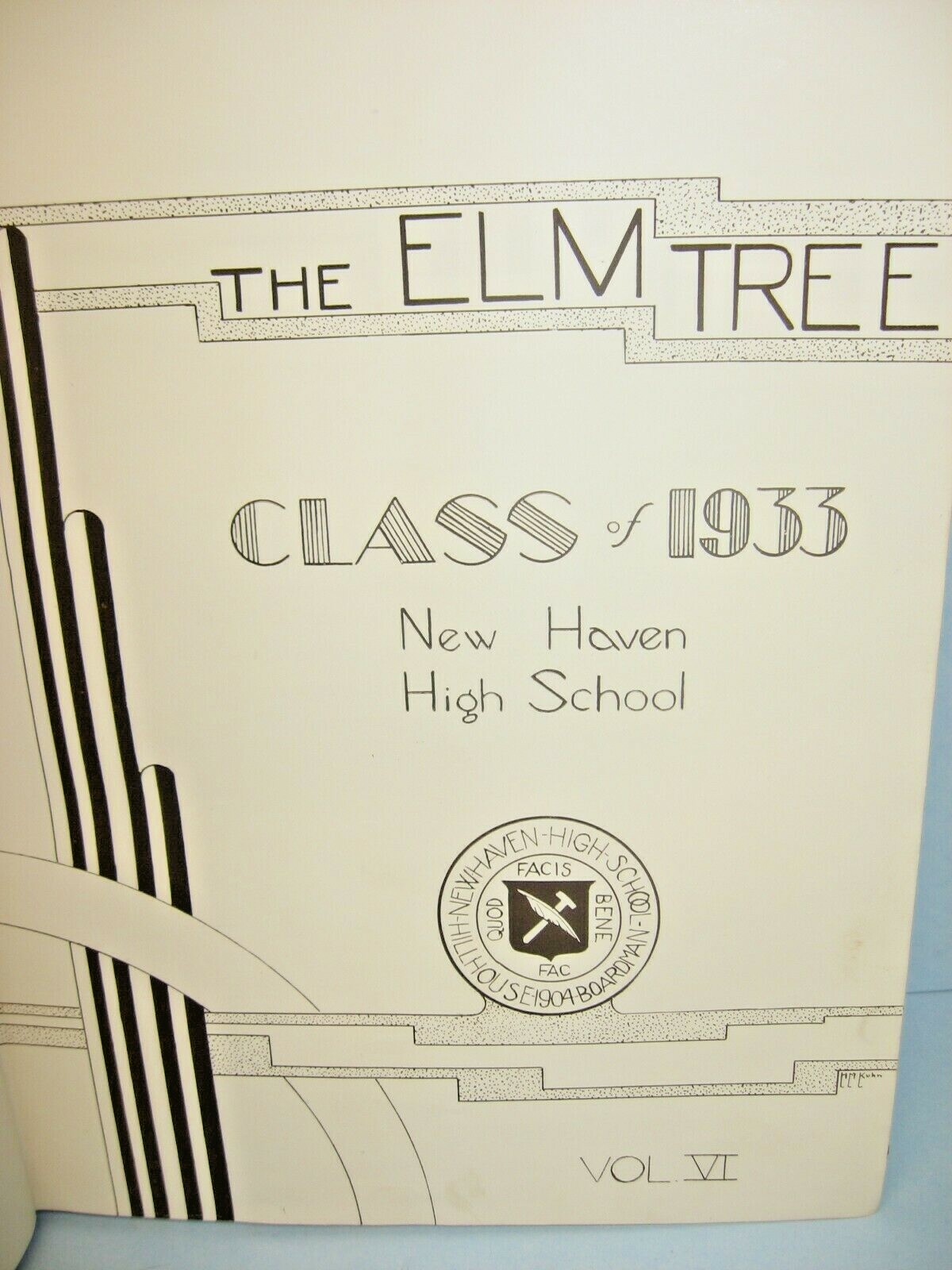 1933 Elm Tree, New Haven High School (Hillhouse-Boardman), New Haven CT Yearbook