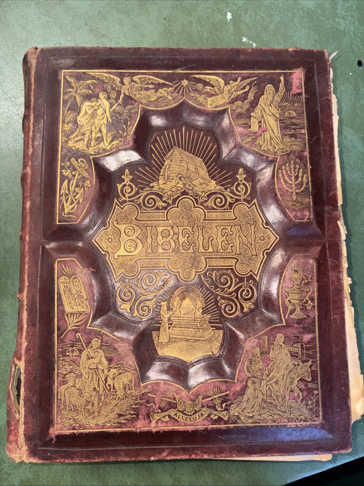 Antique 1889 FINNISH Language Bible A.J. Holman & Co. Gustave Dore Illustrated